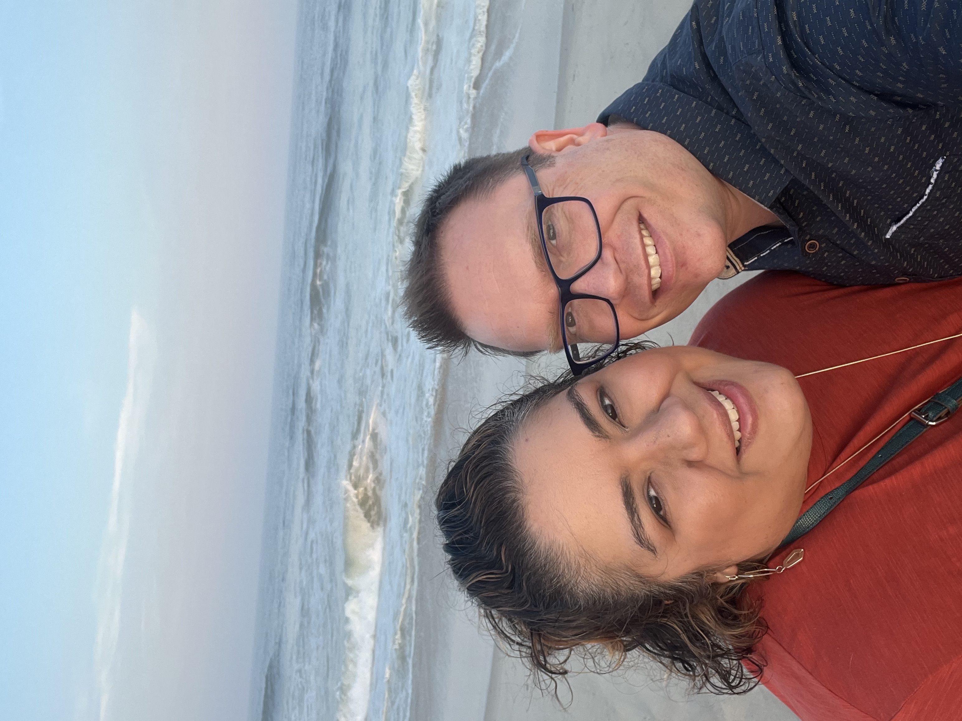 David and Andrea at the beach